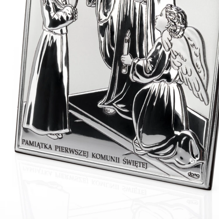 Silver Picture First Holy Communion Souvenir for a Girl size 10x14cm - DS31/2A