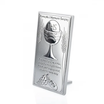 Silver Picture Souvenir of First Holy Communion - size 6x12cm - 8001/2B