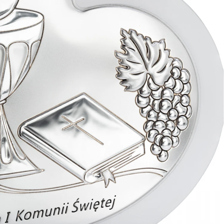 Silver Picture Heart - First Holy Communion Keepsake - size 19x17cm - 6685S/3W