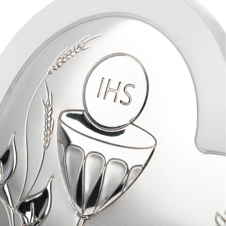 Silver Picture Heart - First Holy Communion Keepsake - size 19x17cm - 6685S/3W