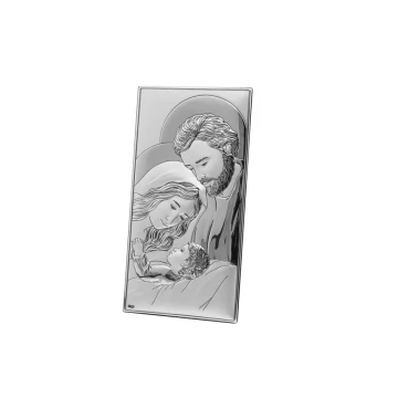 Silver Picture Holy Family 9.4x18.3cm - DS12/2X
