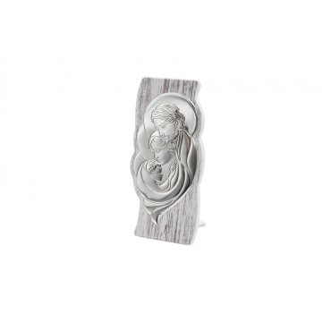 Silver Picture Holy Family size 8.5x18.5cm - 6585/3S