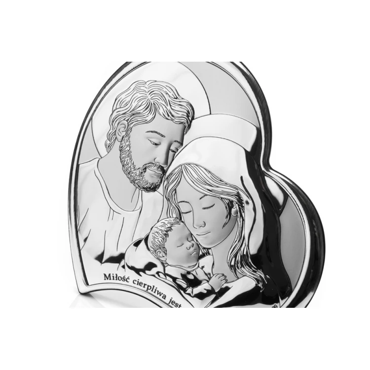 Silver Picture Holy Family 17x17cm - DS10/3