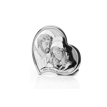 Silver Picture Holy Family 17x17cm - DS10/3