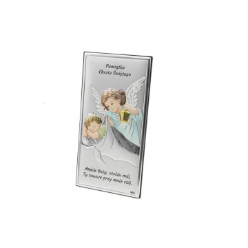 Silver Picture Angel Baptism Souvenir size 8x15cm - DS01/2C