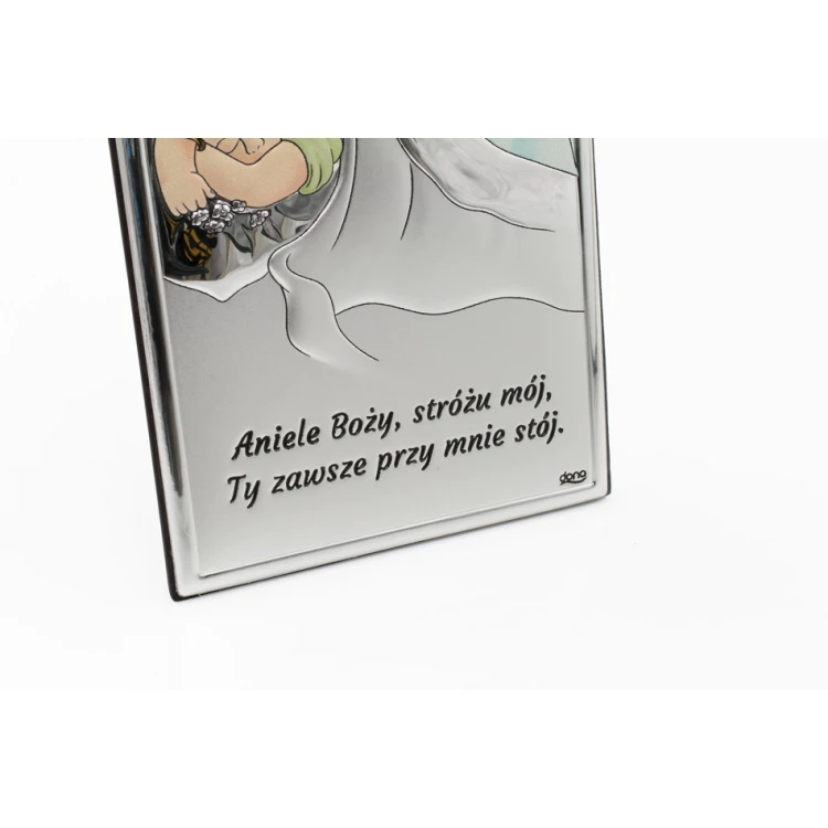 Silver Picture Angel Baptism Souvenir size 8x15cm - DS01/2C