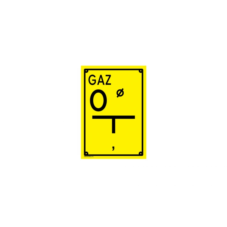 Dehydrator - location plate for gas pipeline - size 140x200mm - PVC - UV color print - BHP107