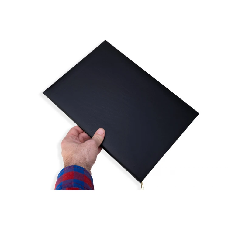 Elegant Diploma Cover - Black - Custom UV Print - ET054