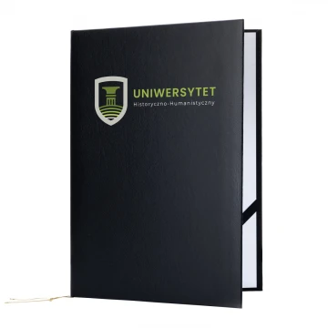 Elegant Diploma Cover - Black - Custom UV Print - ET054