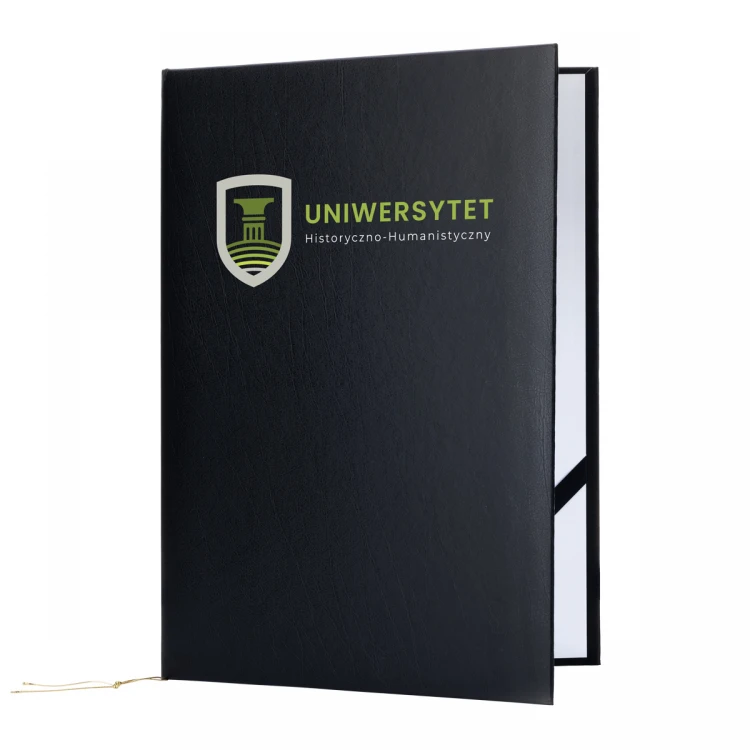 Elegant Diploma Cover - Black - Custom UV Print - ET054