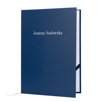 Standard Diploma Cover - Blue - Custom UV Print - ET053