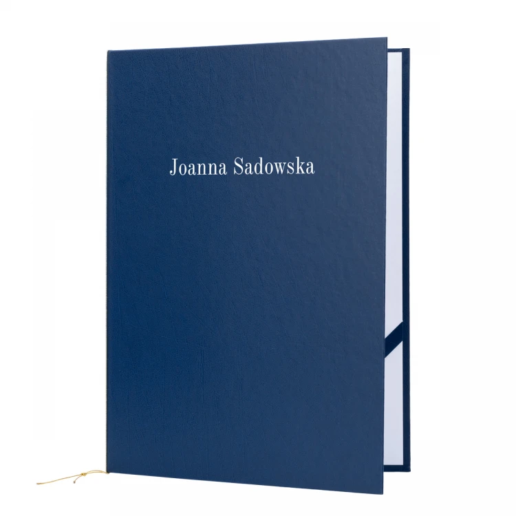 Standard Diploma Cover - Blue - Custom UV Print - ET053