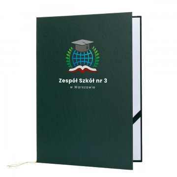 Standard Diploma Cover - Green - Custom UV Print - ET052