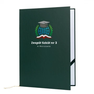 Standard Diploma Cover - Green - Custom UV Print - ET052