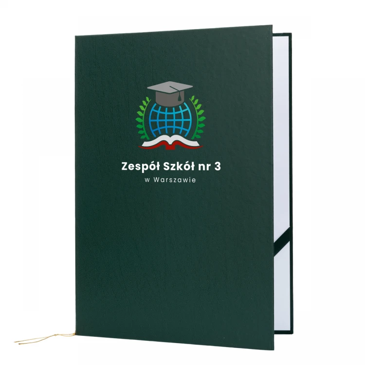 Standard Diploma Cover - Green - Custom UV Print - ET052