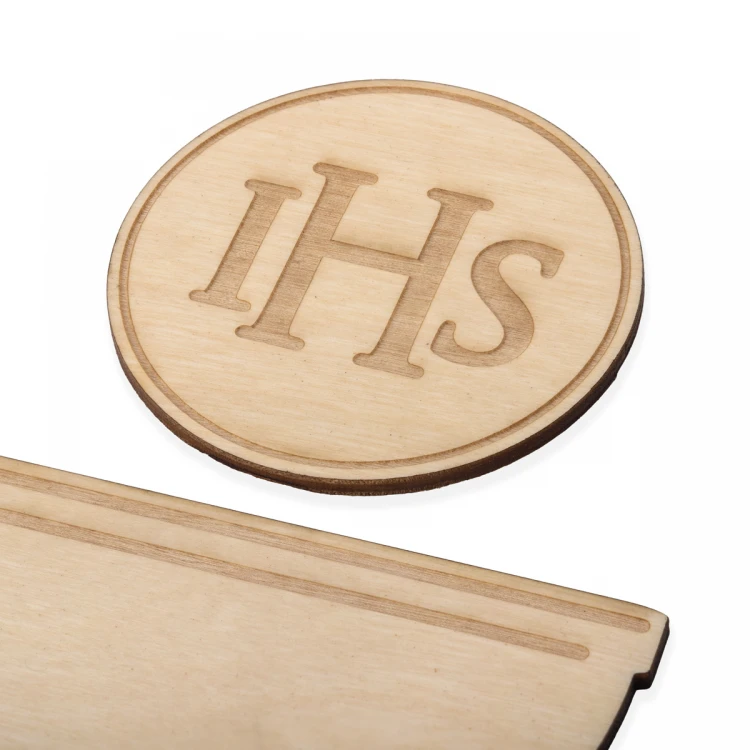 Communion Ornament - Host with Chalice made of Birch Plywood - size 233x270mm - KOM015