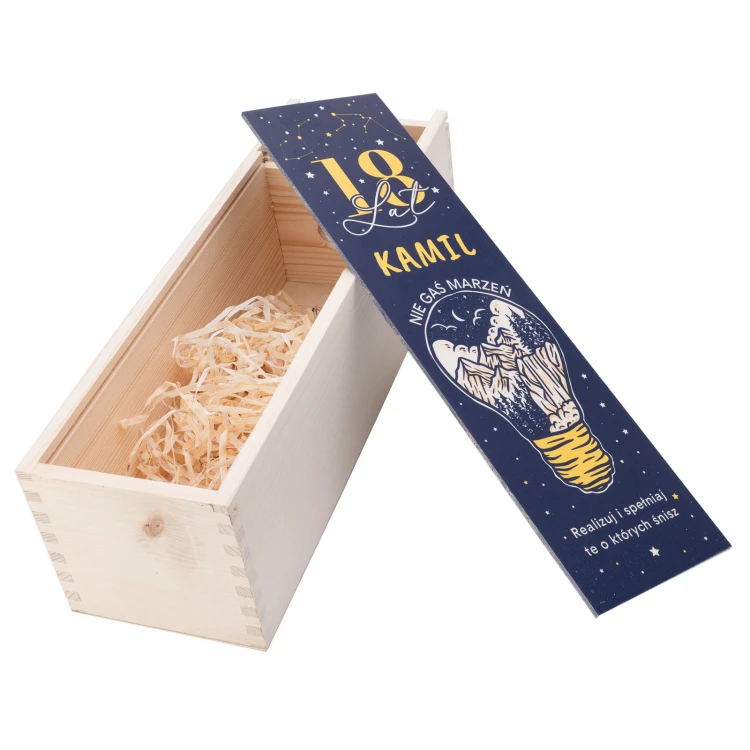 18th Birthday Gift - Wooden Alcohol Box - SK084