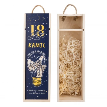 18th Birthday Gift - Wooden Alcohol Box - SK084