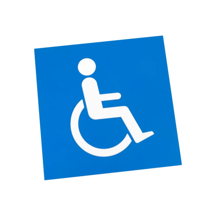 Disabled Persons - Plaque with Raised Pictogram - Size 140x140mm - TAB580