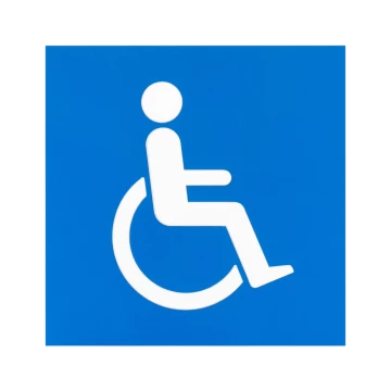 Disabled Persons - Plaque with Raised Pictogram - Size 140x140mm - TAB580