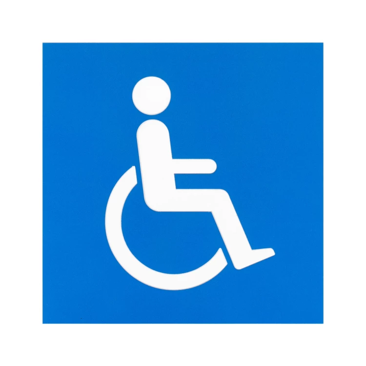 Disabled Persons - Plaque with Raised Pictogram - Size 140x140mm - TAB580
