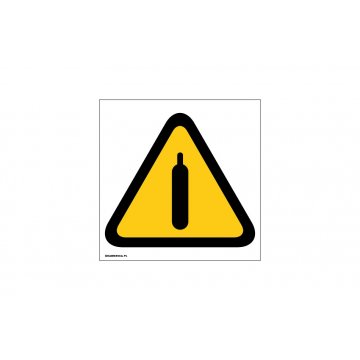 Warning for Gas Cylinders - size 150x150mm - PVC - UV color print - BHP016