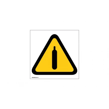 Warning for Gas Cylinders - size 150x150mm - PVC - UV color print - BHP016