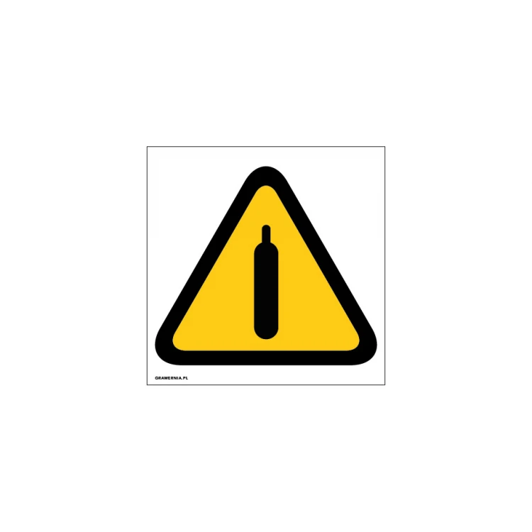 Warning for Gas Cylinders - size 150x150mm - PVC - UV color print - BHP016