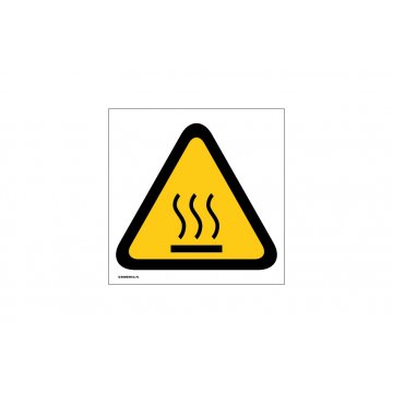 Hot Surface Warning - size 150x150mm - PVC - UV color print - BHP020