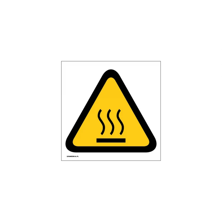 Hot Surface Warning - size 150x150mm - PVC - UV color print - BHP020