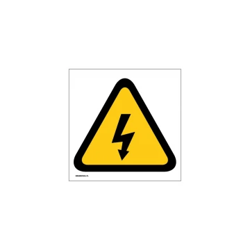 Electric Voltage Warning - size 150x150mm - PVC - UV print - BHP003
