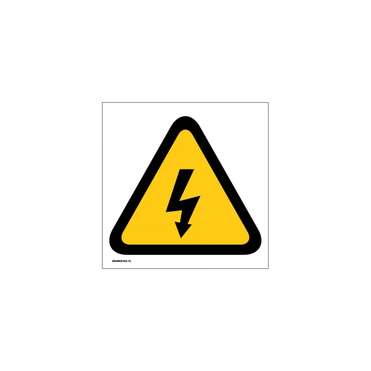 Electric Voltage Warning - size 150x150mm - PVC - UV print - BHP003