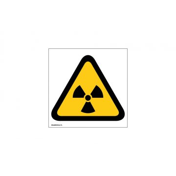 Radioactive or Ionizing Radiation Warning - size 150x150mm - PVC - UV print - BHP005