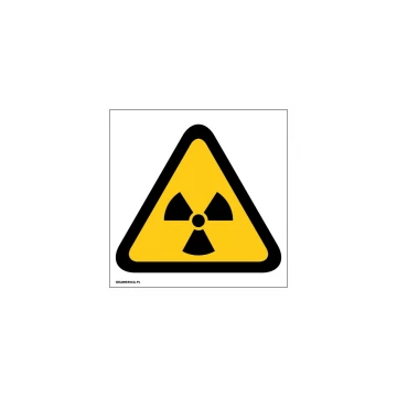 Radioactive or Ionizing Radiation Warning - size 150x150mm - PVC - UV print - BHP005