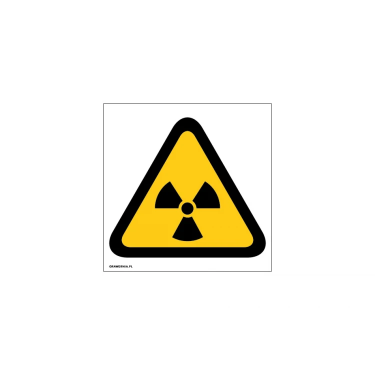 Radioactive or Ionizing Radiation Warning - size 150x150mm - PVC - UV print - BHP005