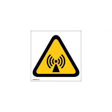 Non-ionizing Radiation Warning - size 150x150mm - PVC - UV print - BHP006