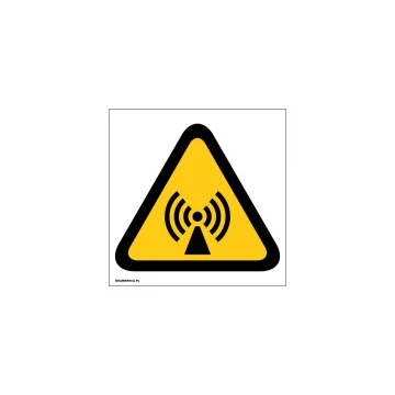 Non-ionizing Radiation Warning - size 150x150mm - PVC - UV print - BHP006