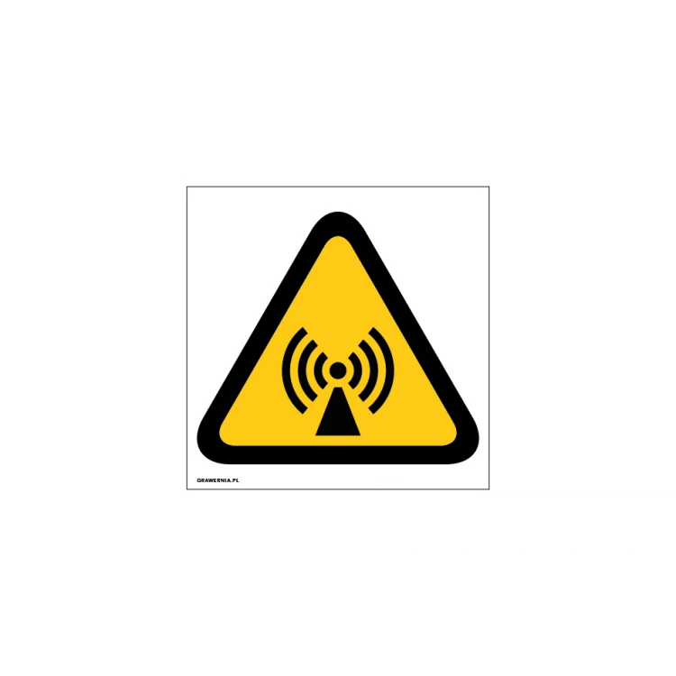 Non-ionizing Radiation Warning - size 150x150mm - PVC - UV print - BHP006
