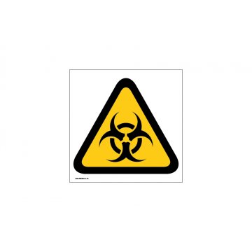 Biological Contamination Warning - size 150x150mm - PVC - UV print - BHP002