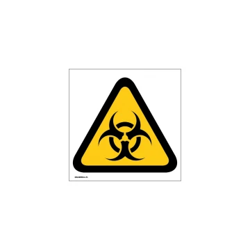 Biological Contamination Warning - size 150x150mm - PVC - UV print - BHP002