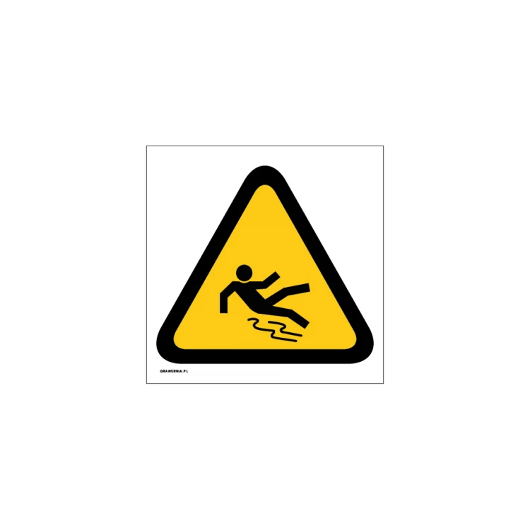 Slippery Surface Warning - size 150x150mm - PVC - UV color print - BHP023