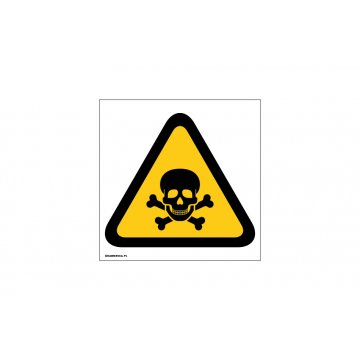 Toxic Substances Warning - size 150x150mm - PVC - UV print - BHP014