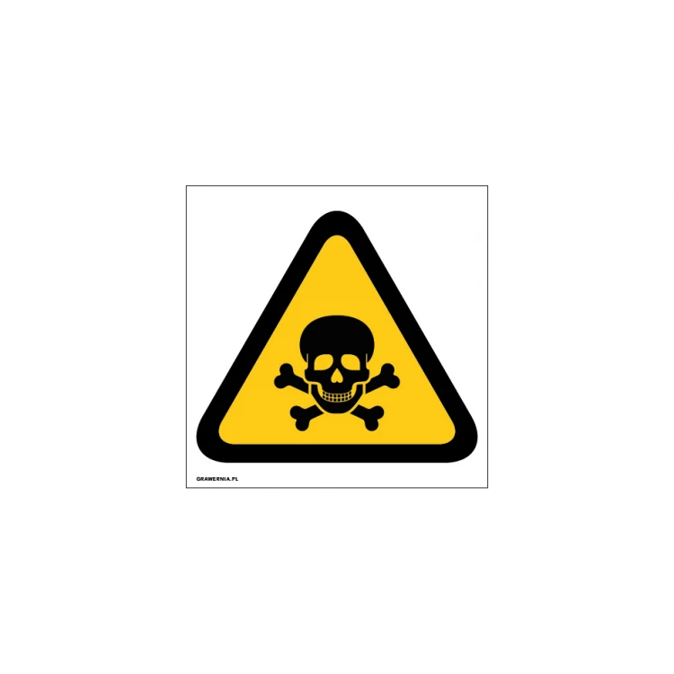 Toxic Substances Warning - size 150x150mm - PVC - UV print - BHP014