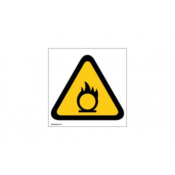 Warning for substances with oxidizing properties - size 150x150mm - PVC - UV color print - BHP018