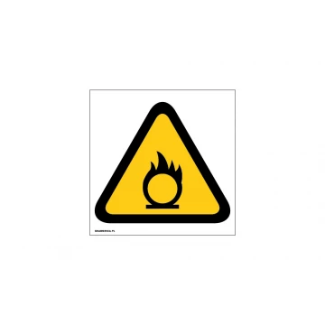 Warning for substances with oxidizing properties - size 150x150mm - PVC - UV color print - BHP018