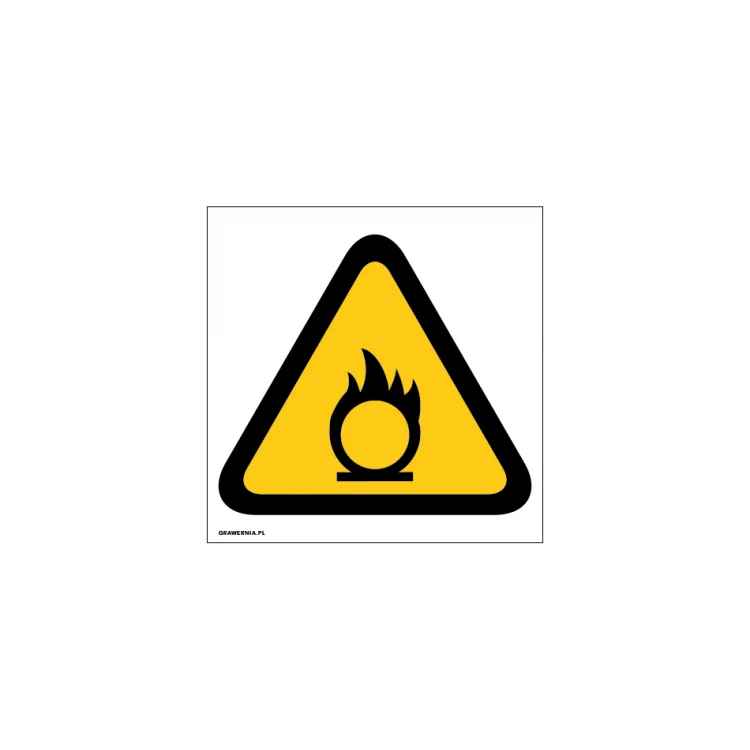 Warning for substances with oxidizing properties - size 150x150mm - PVC - UV color print - BHP018