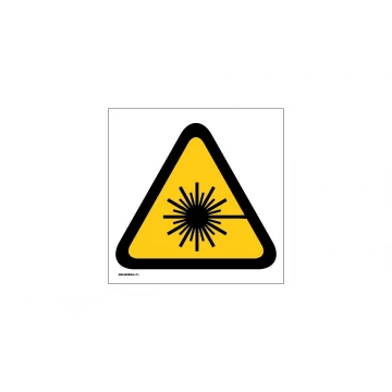 Laser Beam Warning - size 150x150mm - PVC - UV print - BHP013