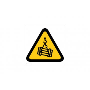 Warning of Hanging Objects - dim. 150x150mm - PVC - UV Color Print - BHP021