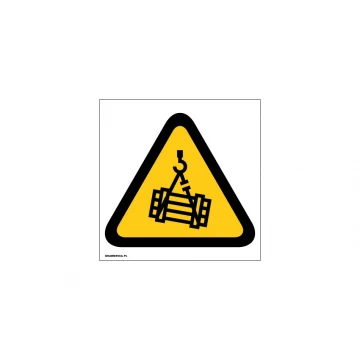 Warning of Hanging Objects - dim. 150x150mm - PVC - UV Color Print - BHP021