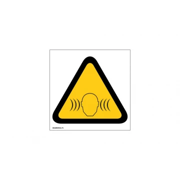 High Noise Level Warning - size 150x150mm - PVC - UV color print - BHP015